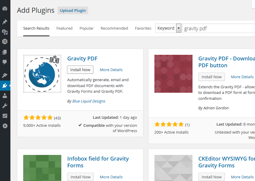 How to setup Gravity Form PDF Addon on WordPress